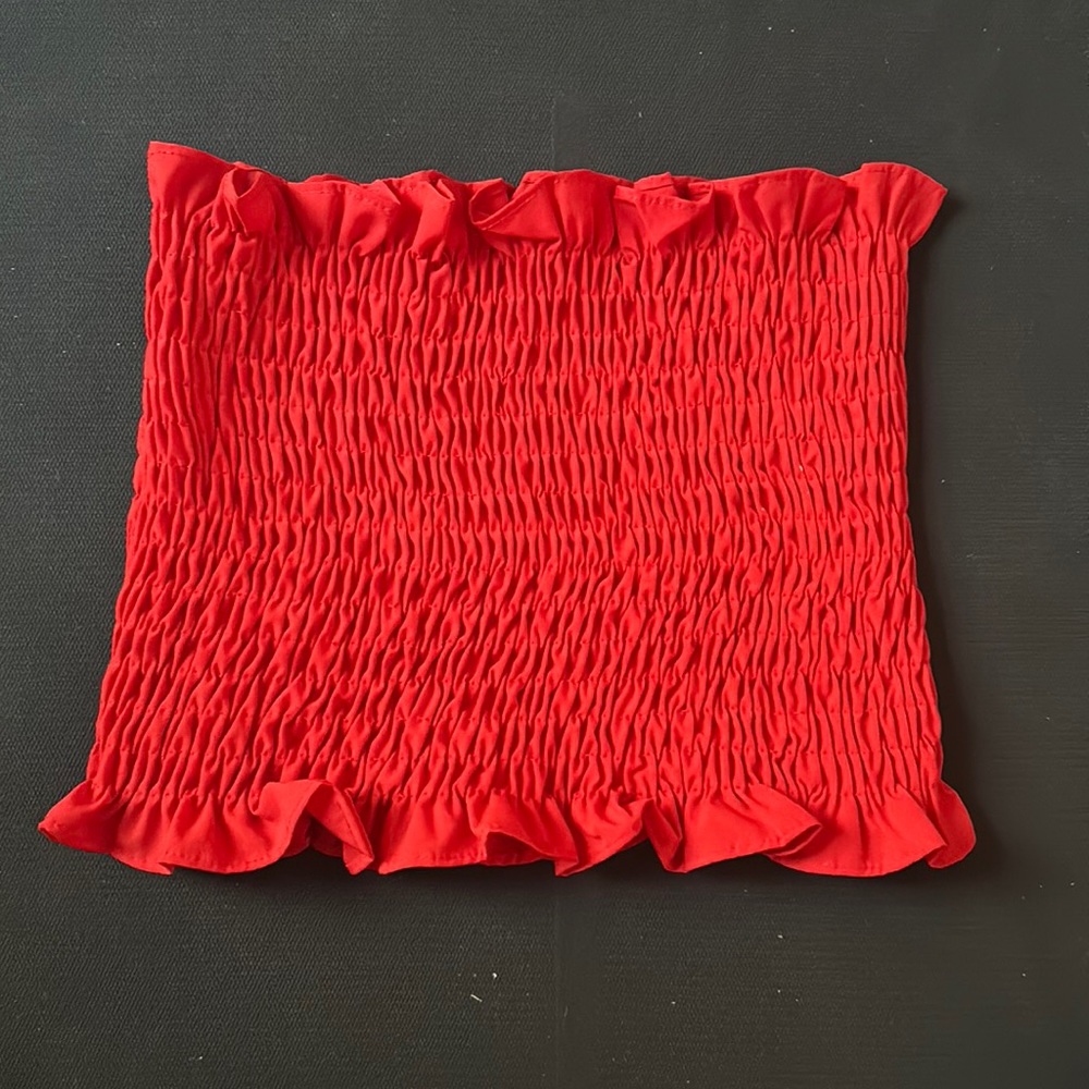 Stretchy tube top - red